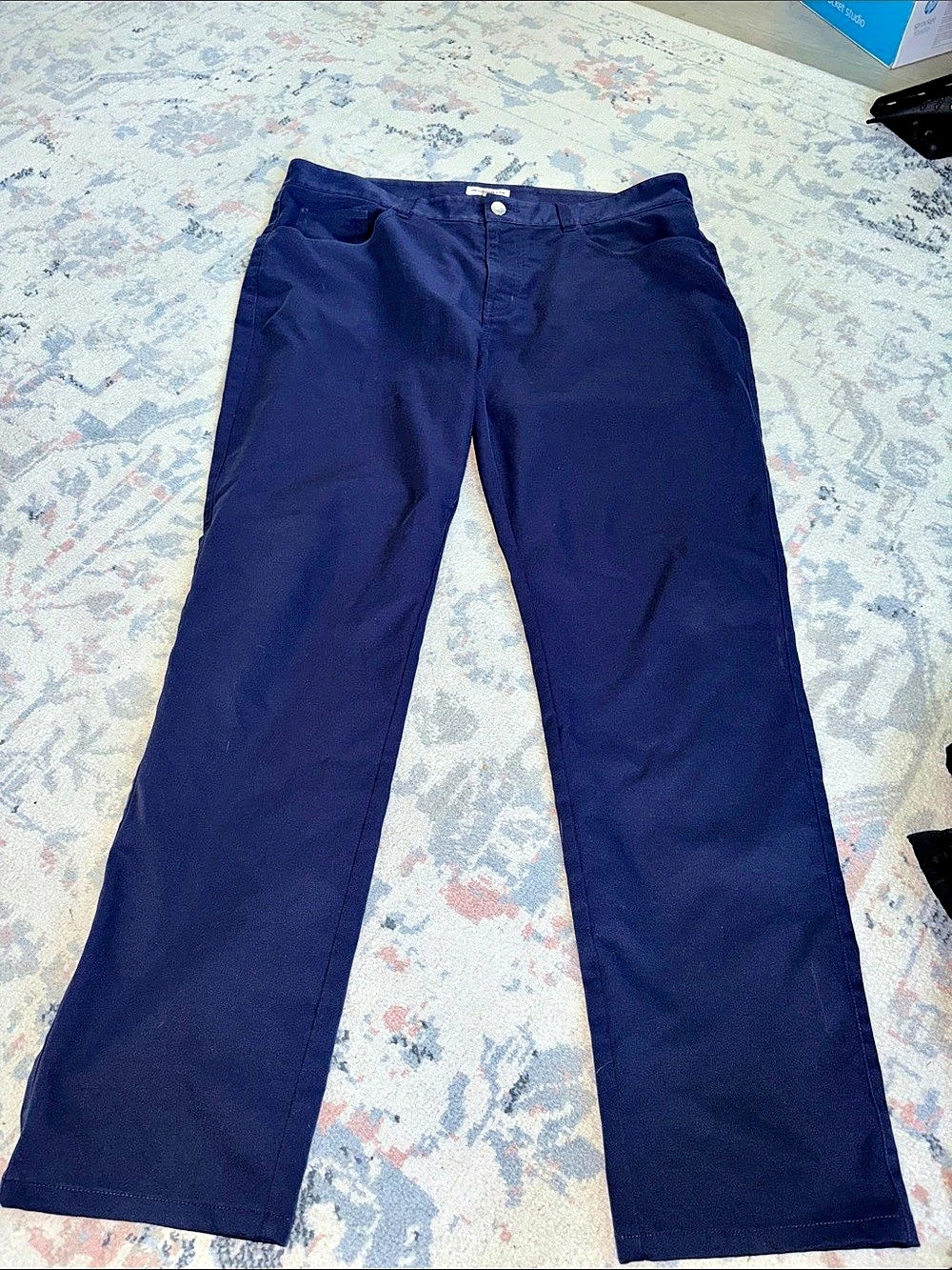 Peter Millar Men's Cotton Chinos in Blue Waist 36/32 Like New